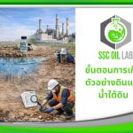 ขั้นตอนเก็บตัวอย่างดินและน้ำใต้ดิน