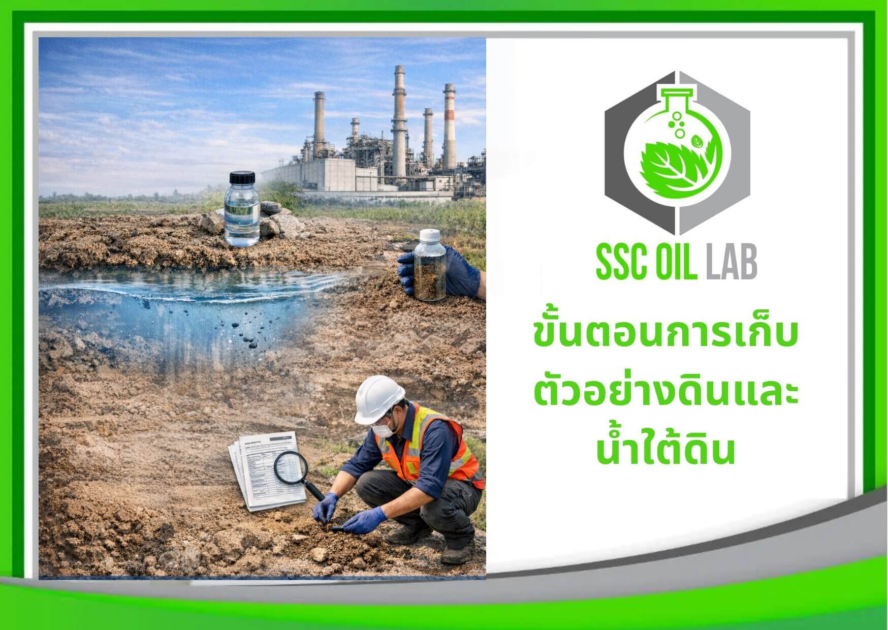 ขั้นตอนเก็บตัวอย่างดินและน้ำใต้ดิน