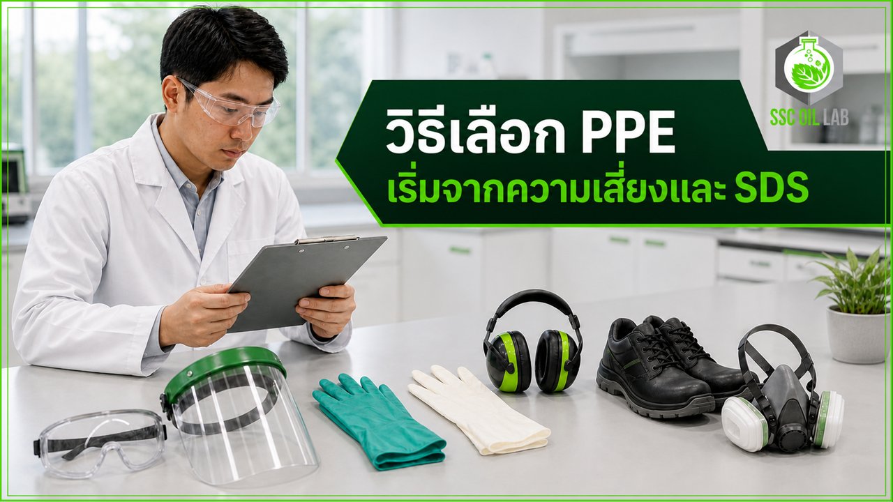 บุคลากรประเมินความเสี่ยงและตรวจ SDS ก่อนเลือกอุปกรณ์ PPE ที่เหมาะกับงาน
