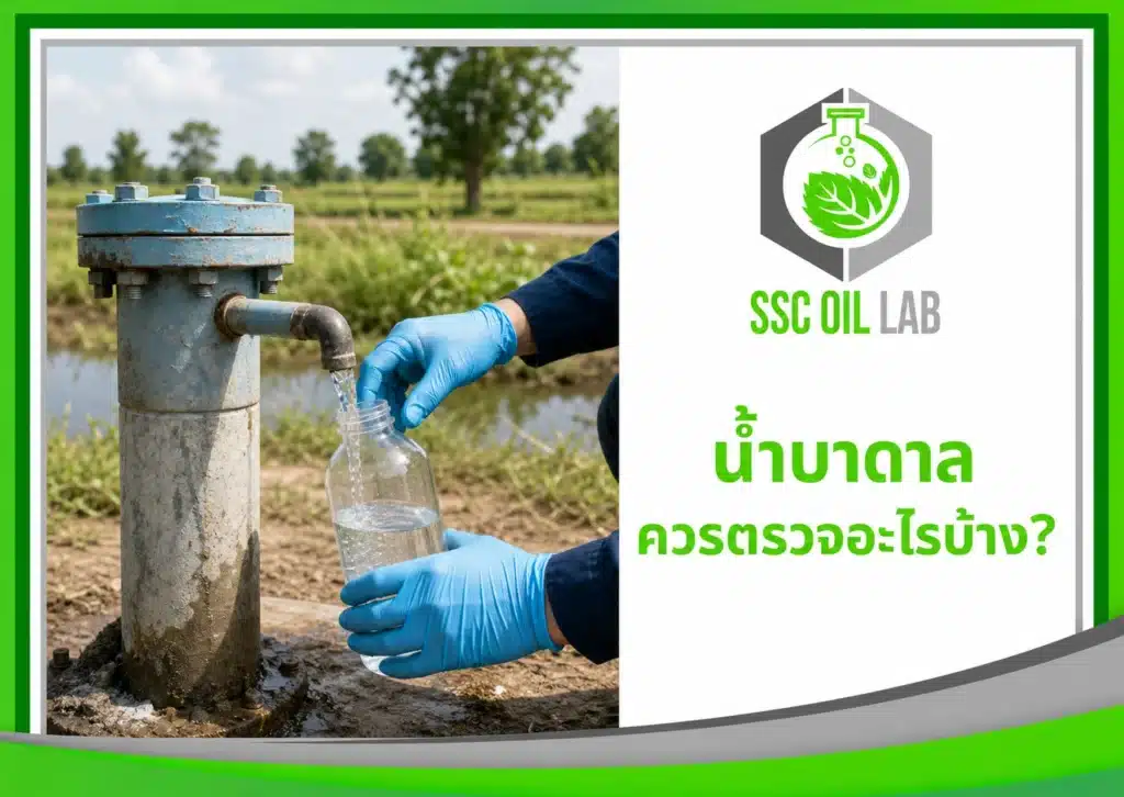 การเก็บตัวอย่างน้ำจากบ่อน้ำบาดาลเพื่อส่งตรวจคุณภาพ