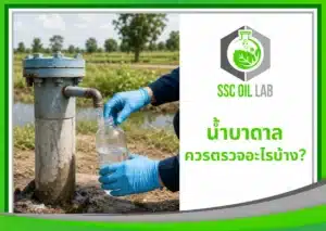 การเก็บตัวอย่างน้ำจากบ่อน้ำบาดาลเพื่อส่งตรวจคุณภาพ