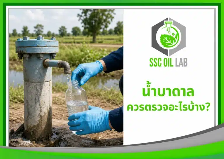 การเก็บตัวอย่างน้ำจากบ่อน้ำบาดาลเพื่อส่งตรวจคุณภาพ