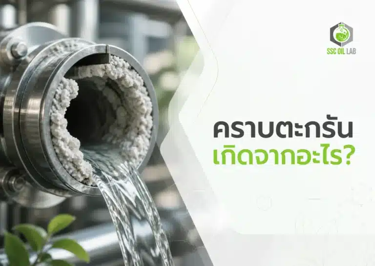 ภาพปกบทความแสดงคราบตะกรันสะสมภายในท่อโลหะในระบบน้ำ